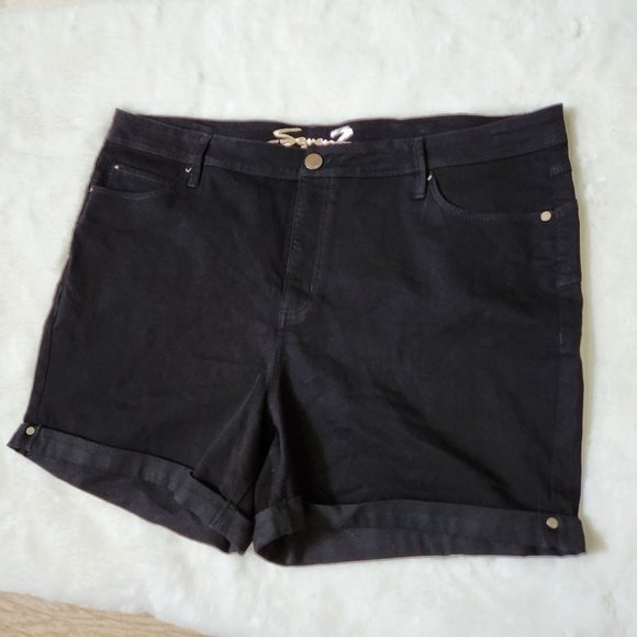 Seven7 Booty Shaper Short sz 24W Black shorts - Picture 3 of 14